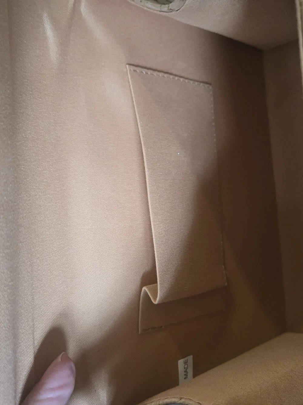 Natural Cork Envelope Top-Handle Bag in Light Tan